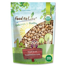 Food to Live Organic Pinto Beans, 3 Pounds Non-GMO, Frijioles Pintos, Whole Dried Beans, Sproutable, Vegan, Kosher, Bulk. High in Iron, Potassium, Fiber, Protein. For Stews, Burritos, Tacos, Chili.