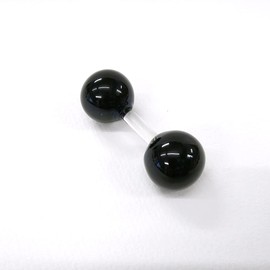 Rubinato 16/LEO-BK Italian Glass LEO Pen Rest, Black, Chopsticks Rest, Brush Rest