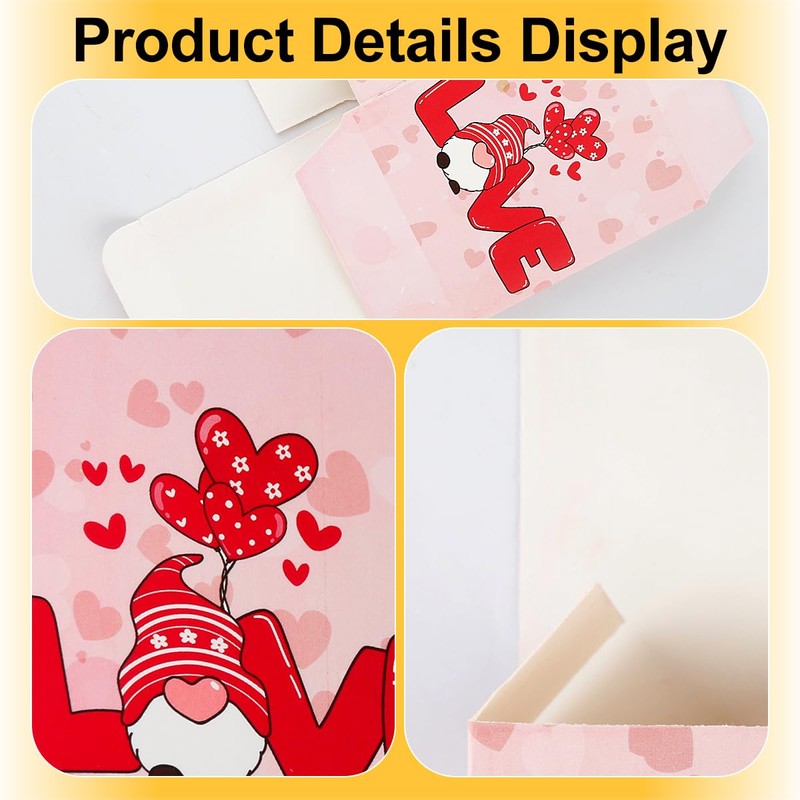 Lotsdonxia 12PCS Valentine's Day Theme Candy Box Creative Decoration Love