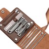 Bibykivn Professional Stainless Steel Pedicure and Manicure Set (Brown)