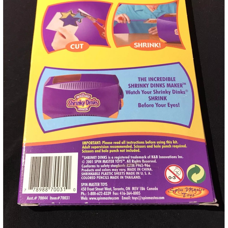 SHRINKY DINKS SHRINKY FRAMES ACTIVITY KIT 2001 SPIN MASTER TOYS