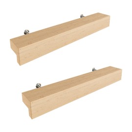 Sossai GAH01 Wooden Furniture Handles Made of Beech Hole Spacing 96 mm, Length 156 mm, Pack of 2