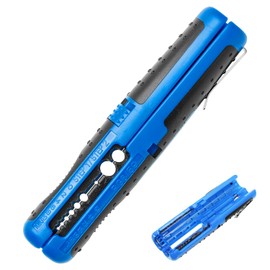 Multifunctional Cable Wire Stripper Cutter Pliers – Portable Hand Tool with Anti-Skid Handle and Strip Pen Clip (Blue)