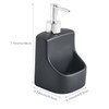 10oz Ceramic Dish Soap Dispenser with Sponge Holder for Kitchen