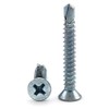 1/4"-14 Phillips Flat Head Self Drilling Screws Zinc Plated Steel