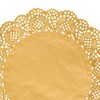 Amkoskr 8.5 Inch 100 Pcs Round Lace Gold Paper Doilies