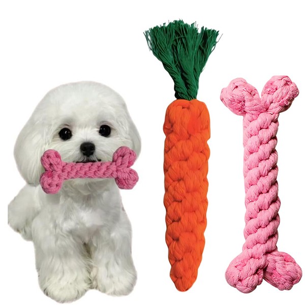 LONZIKP Pack of 2 Dog Toy, Carrot, Robust Chew Toy