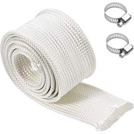Exhaust Hose for Power Generators 25 mm Exhaust Pipes Auxiliary Heater 300 cm Insulation Hose High Temp Fibreglass Sleeving for Heaters Air Air Conditioning ... (300)