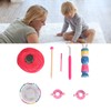 Wooden Knitter Spool Educational Doll Shape Portable Knitting Tool Kit