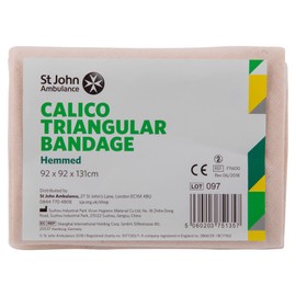 St John Ambulance F11600 Reusable Calico Triangular Bandage - 92 x 92 x 131cm