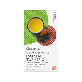 Clearspring Organic Japanese Matcha Turmeric, Green Teabags, Pack of 4, 0.316 kg