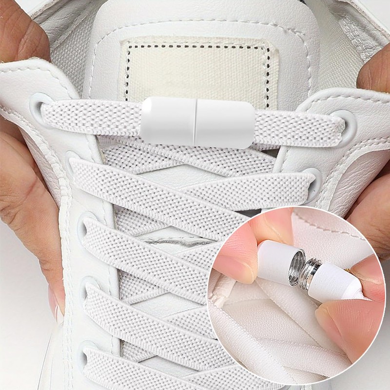 Cadimus 2 Pairs of Elastic Shoelaces Without Tying Adjustable Shoelaces