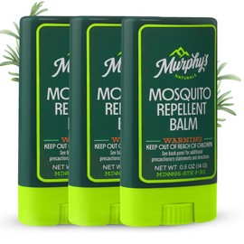 Murphy's Naturals Mosquito Repellent Balm Stick, Plant-Based, Natural Ingredients, Travel-Pocket Size, 0.5oz Each, 3-Pack