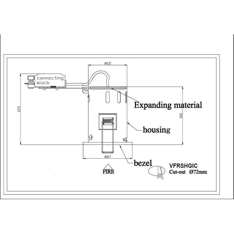Knightsbridge IP65 230V GU10 IC Fire Rated Shower Light-Brass, Metal