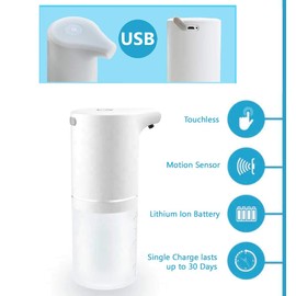 Automatic Foam Soap Dispenser, USB Rechargeable, Infrared Motion Sensor, Touchless, Foaming Soap, Refillable, Hygienic, Hand Soap, Dispenser, Automatic Dispenser