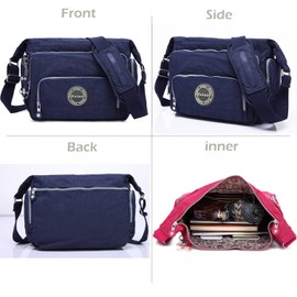 Foino Designer Shoulder Bag Women Cross Body Bag Fashion Messenger Bag Travel Side Pack Crossbody Bag for Sport Satchel Girls Bookbag