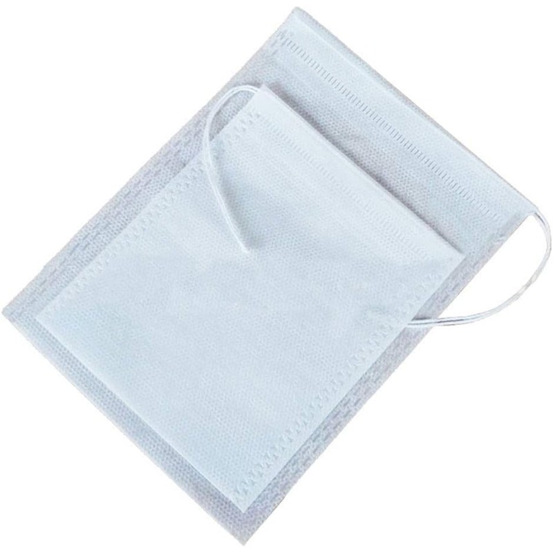 100 Pcs Disposable Tea Filter Bags Empty Cotton Drawstring Seal