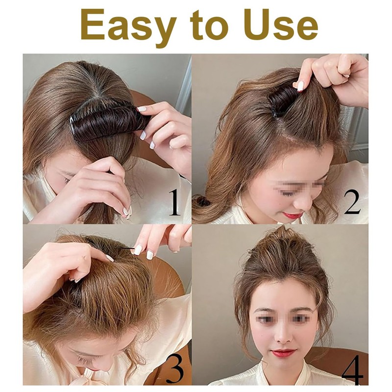 3Pcs Womens Fluffy Hair Pads Invisible Hair Volume Bump Clips