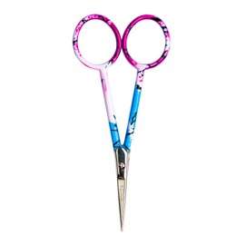 Singer 4â Forged Embroidery, Curved tip 402 Scissors, Pastel Print Handle