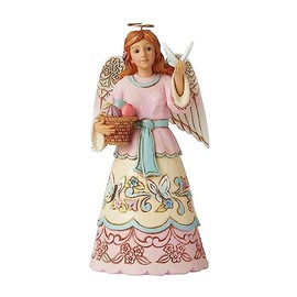 Enesco Jim Shore Easter Angel with Butterfly Figurine 7.9 Inch Multicolor