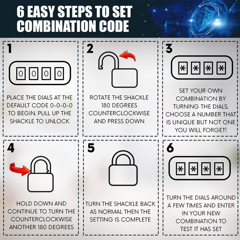 Jekosa® JKE/50 [Waterproof] Heavy Duty Combination Padlock Outdoor - [No