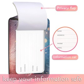 Independence Day Luggage Tags for Suitcases, 2 Pack American Flag with Eagle,Luggage Tag, Leather Stainless Steel Loop Label Tag for Men Travel Bag Suitcase