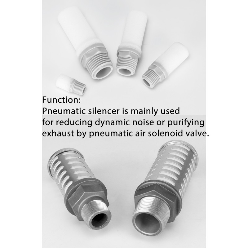 5Pcs Pneumatic Air Compressor Muffler High Pressure Resistant Air Exhaust