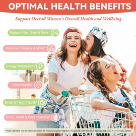 Totaria Sugar Free Multivitamin Gummies for Women 14+ w/Iron, Inositol, Folate, Biotin, Womens Daily Multivitamin Gummy w/Vitamin A, C, B, D3, K2, for Hair, Skin, Energy, Immune, Peach Flavor