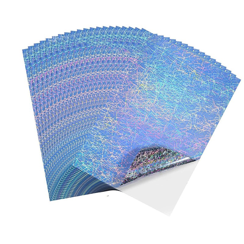 20 Sheets Printable Holographic Sticker Paper Waterproof Quick Drying A4