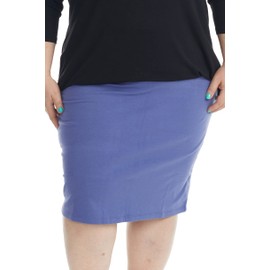 ESTEEZ Blue Pencil Skirts for Women - Stretchy Skirts for Women - Dallas (EX8021111 Denim 4X)