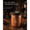 Leaf Airtight Stainless Steel Coffee Canister 1500 ml - with