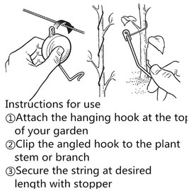 Wisyurt Plant Yoyo Grow Hanger with Stopper Plant Yoyo Hangers Retractable Plant Hanger (Pack of 15)