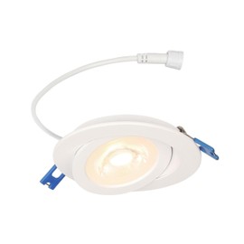 Westinghouse Lighting 5214100 12 Watt (80 Watt Equivalent) 4-Inch Gimbal Recessed LED Downlight with Color Temperature Selection, Dimmable, White Trim
