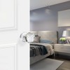 CLCTK Crystal Glass Door Knobs Interior with Lock, Round Bathroom