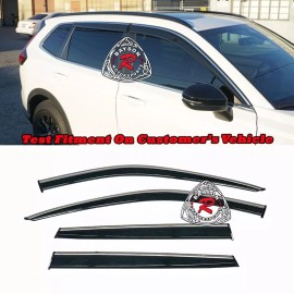 BaysonR Fits 23-25 Honda CR-V Window Rain Guard Visors w/ Stainless Steel Chrome Trim