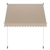 PATISOL 78"x51" Manual Retractable Awning Aluminum Patio Sunshade Shelter