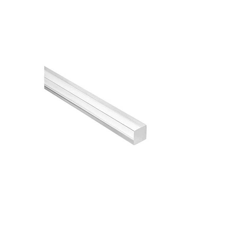 sourcing map 6mmx6mmx250mm Transparent Clear Solid Acrylic Square Rod PMMA