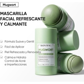 Skintific Mascarilla Facial en Barra de Mugwort para Limpieza Profunda, Stick de Arcilla Purificante con Mugwort para Puntos Negros, Skin Care Coreano para Control de Grasa y Piel Sensible, 40G