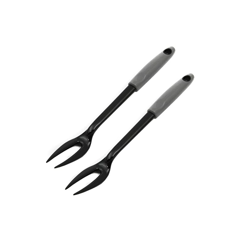 2 X Heat Resistant Nylon Fork 2 Prong Meat Serving