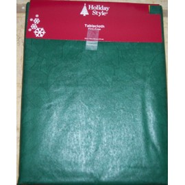 Green Medium Heavy Vinyl Tablecloth 52 x 70 inch