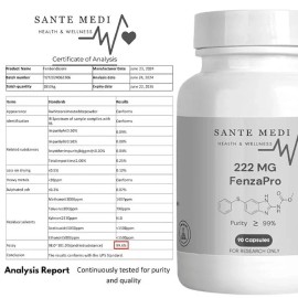 Sante Medi FenzaPro 222 mg - 99% - 90 Capsules - 3rd Party Tested