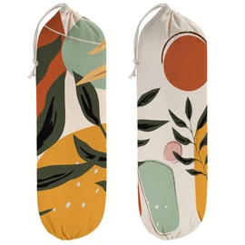 Boho Plastic Bag Holder Bulk 2 Pack Grocery Bag Holder Hanging Plastic Bag Dispenser Washable Shopping Bag Storage Dispensers for Garbage Bags Organizer Boho Kitchen Décor - 06