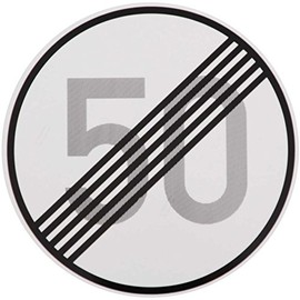 Original Traffic Sign End 50 km/h Traffic Sign 60th Birthday Road Sign Road Sign Road Signs RA1