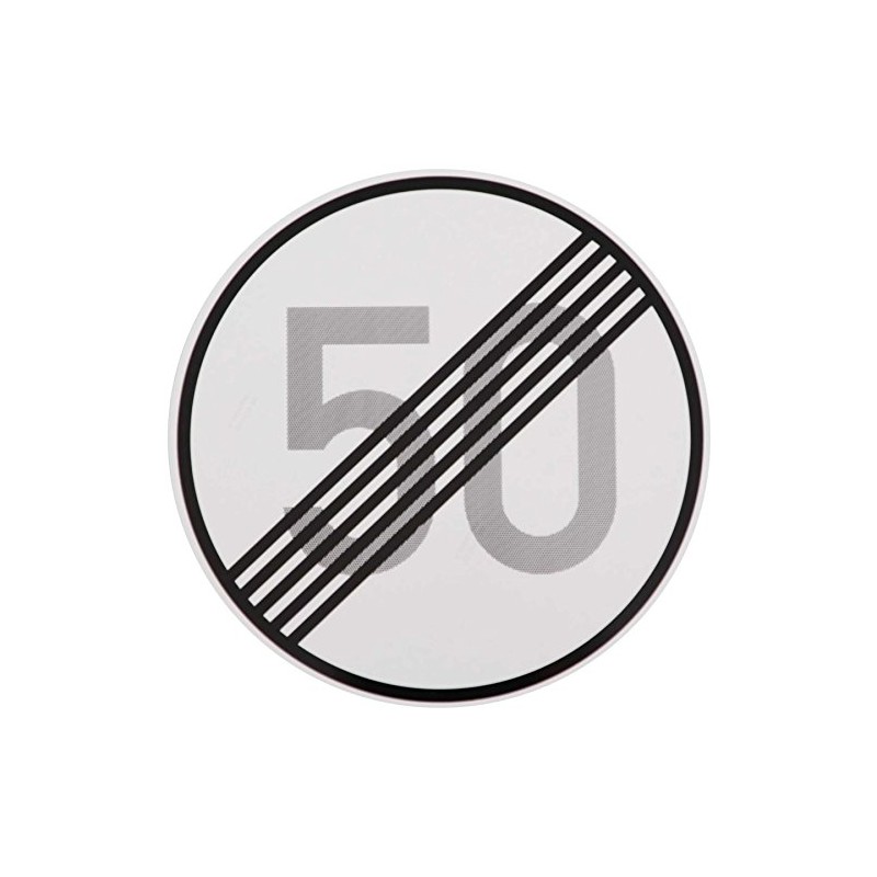 Original Traffic Sign End 50 km/h Traffic Sign 60th Birthday