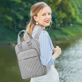 NICOLE & DORIS Women's Backpack Laptop Backpack for School Work Bag 13.3 Inch Laptop Bag Lightweight College Backpack School Backpack Daypack Travel Backpack, gray, Elegant