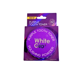 White Glo Purple Tooth Toner Polishing Powder Fresh Mint 1 oz Color Corrector