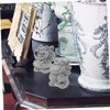 Levemolo 2pcs Mini Lion Statue Sturdy Decorative Lion Figurine Chinese