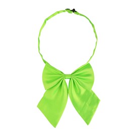 sourcing map Women's Adjustable Solid Colour Sander Holder Neck Bow Tie Bright Green One Size, Bright green