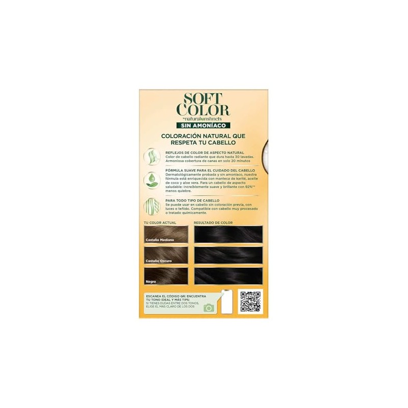 Soft Color Tinte Semi Permanente 20 Negro | Crema, Agua,