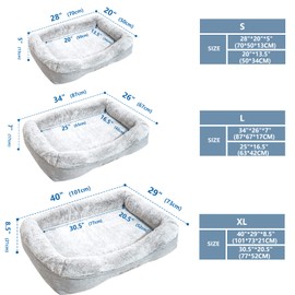 JOYELF Memory Foam Dog Bed XLarge Orthopedic Pet Bed with Washable Cover, Independent Mat Design with Free Waterproof Liner Included
